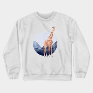 Watercolor Giraffe standing Crewneck Sweatshirt